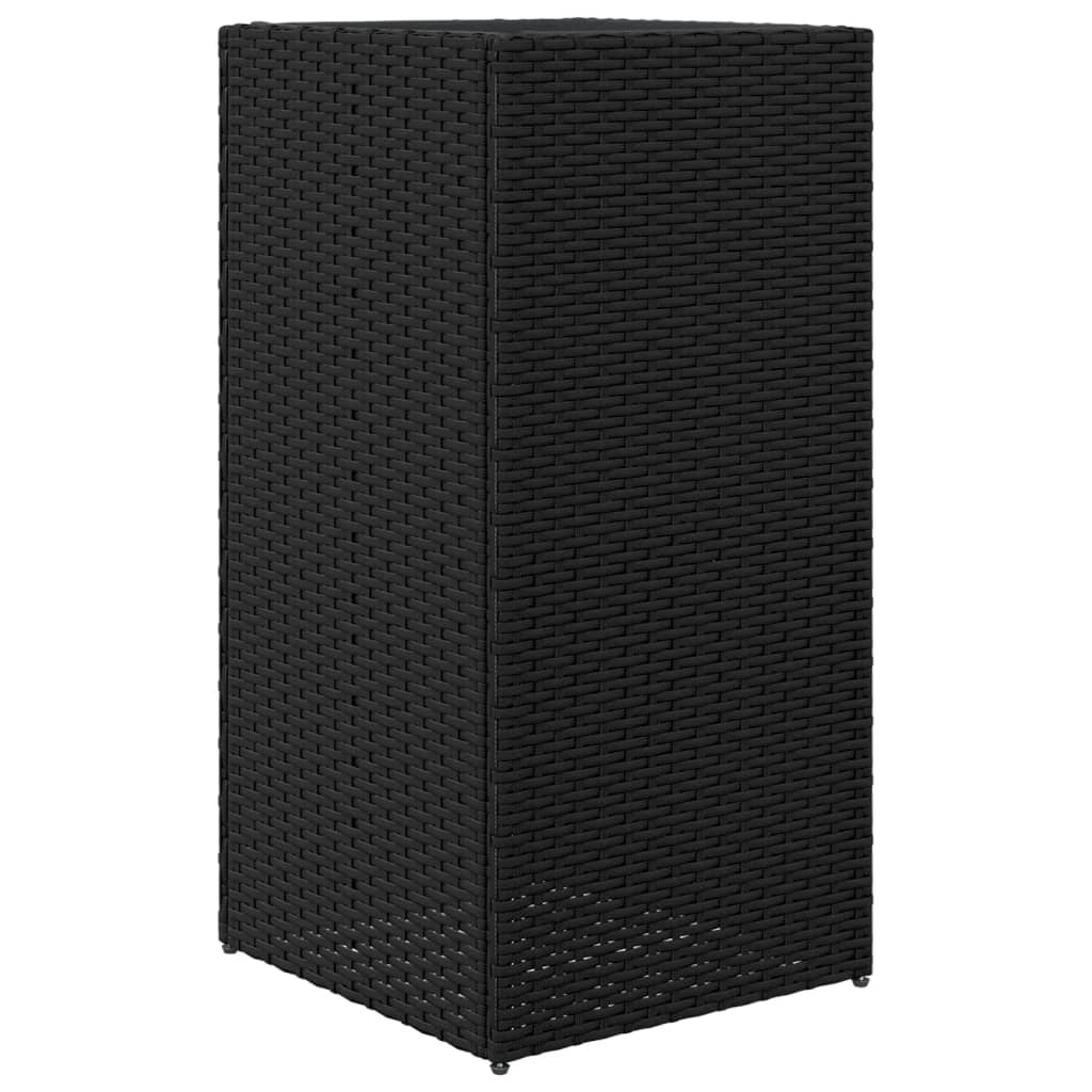 Fioriere da Giardino 2 pz Nere 40x40x80 cm in Polyrattan