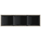 Fioriere da Giardino con 3 Vasi Grigie 105x30x32 cm Polyrattan