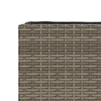Fioriere da Giardino con 3 Vasi Grigie 105x30x32 cm Polyrattan