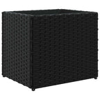 Fioriere da Giardino 2 pz Nere 36x30x32 cm in Polyrattan