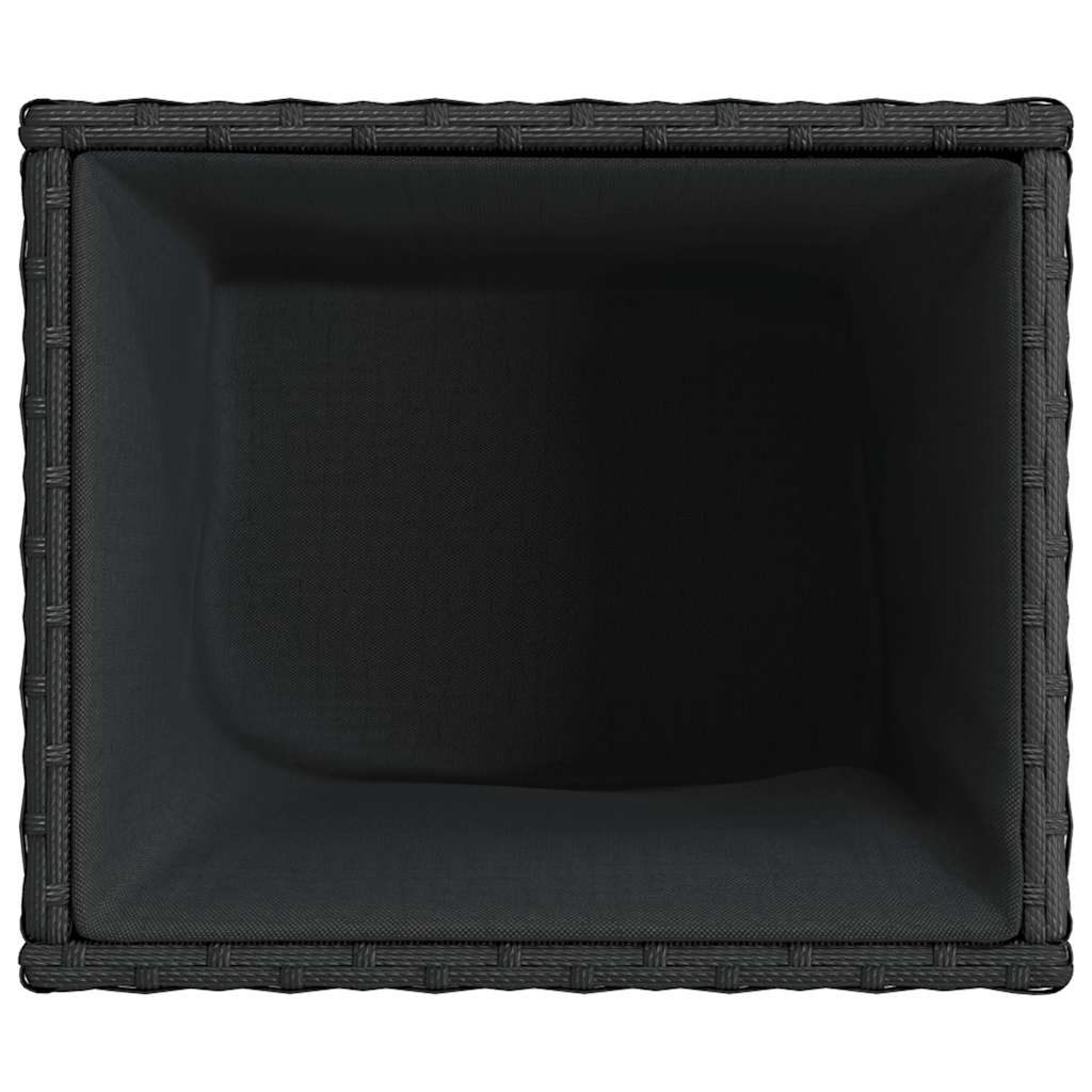 Fioriere da Giardino 2 pz Nere 36x30x32 cm in Polyrattan