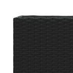 Fioriere da Giardino 2 pz Nere 36x30x32 cm in Polyrattan