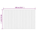 Tappeto Rettangolare Marrone 60x100 cm in Bambù