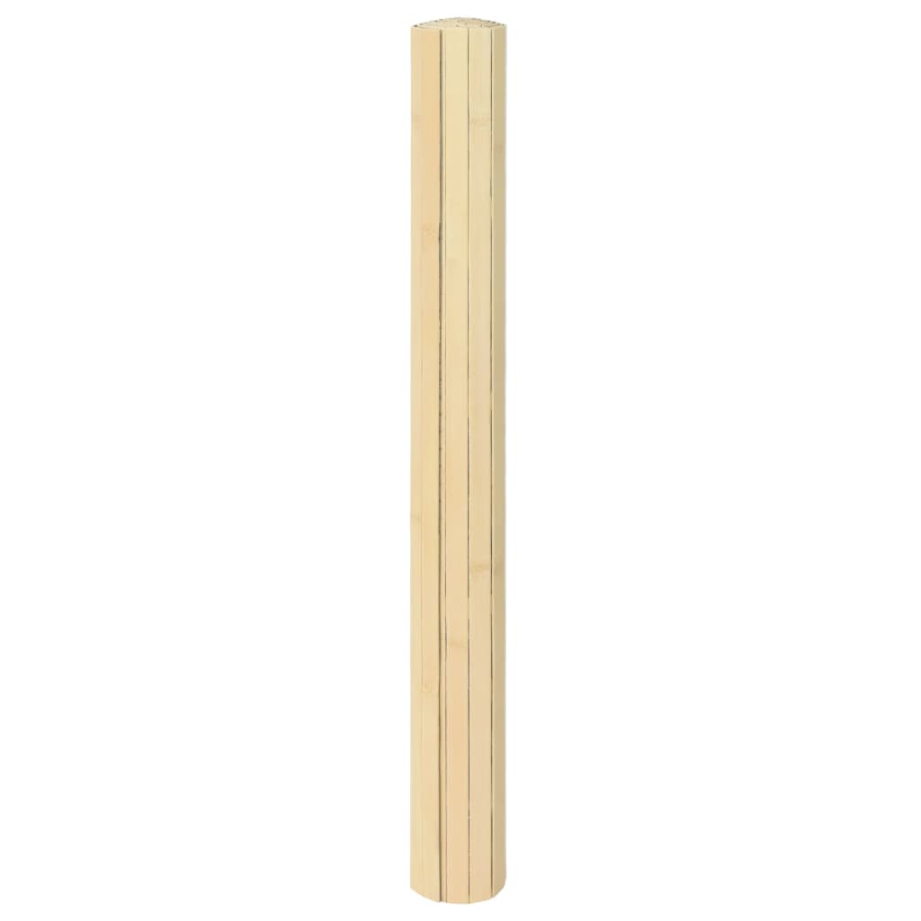 Tappeto Rettangolare Naturale Chiaro 60x100 cm in Bambù