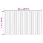 Tappeto Rettangolare Naturale Chiaro 60x100 cm in Bambù