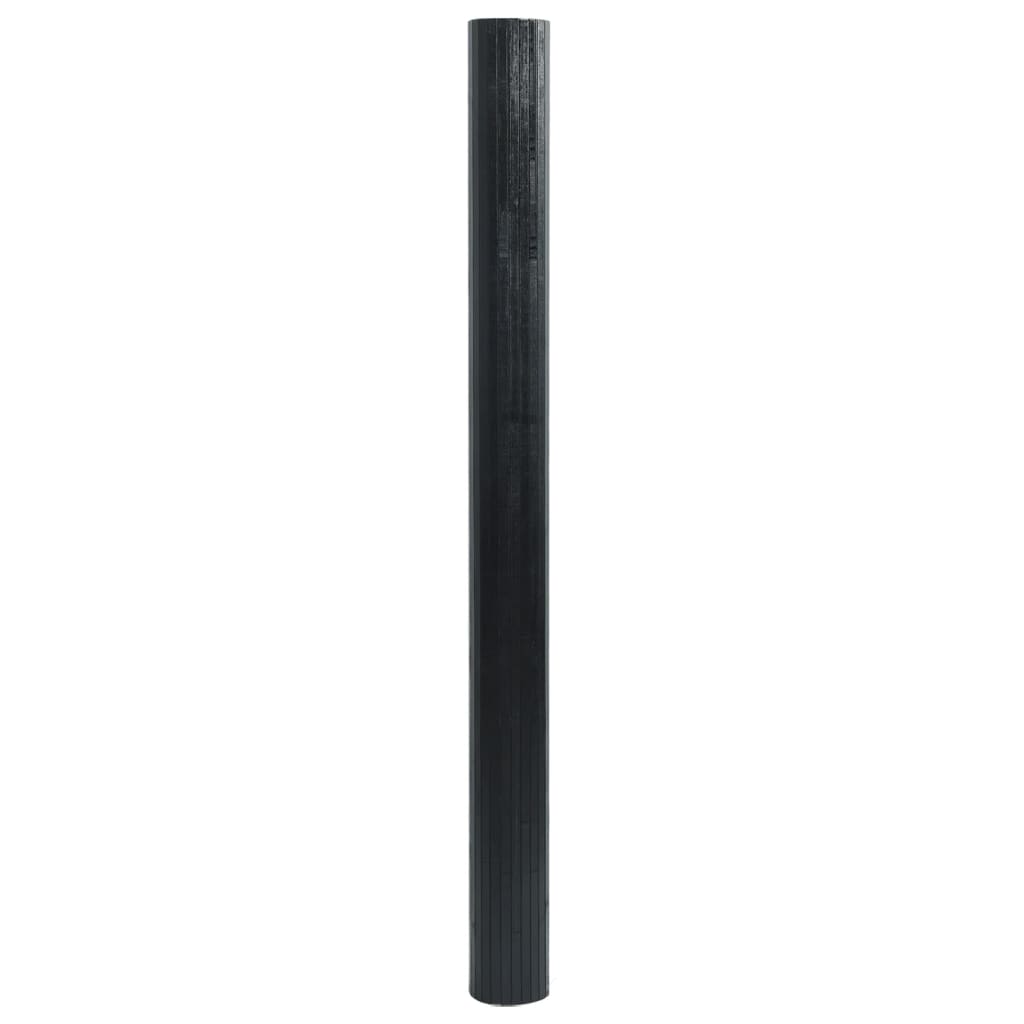 Tappeto Rettangolare Nero 60x200 cm in Bambù