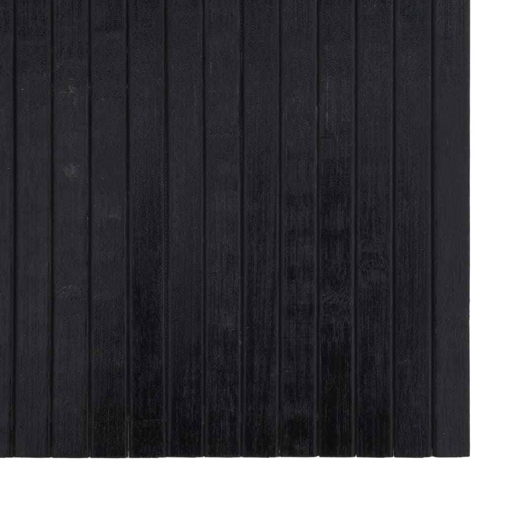 Tappeto Rettangolare Nero 60x200 cm in Bambù