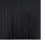 Tappeto Rettangolare Nero 60x200 cm in Bambù