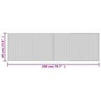 Tappeto Rettangolare Nero 60x200 cm in Bambù