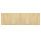 Tappeto Rettangolare Naturale Chiaro 60x200 cm in Bambù