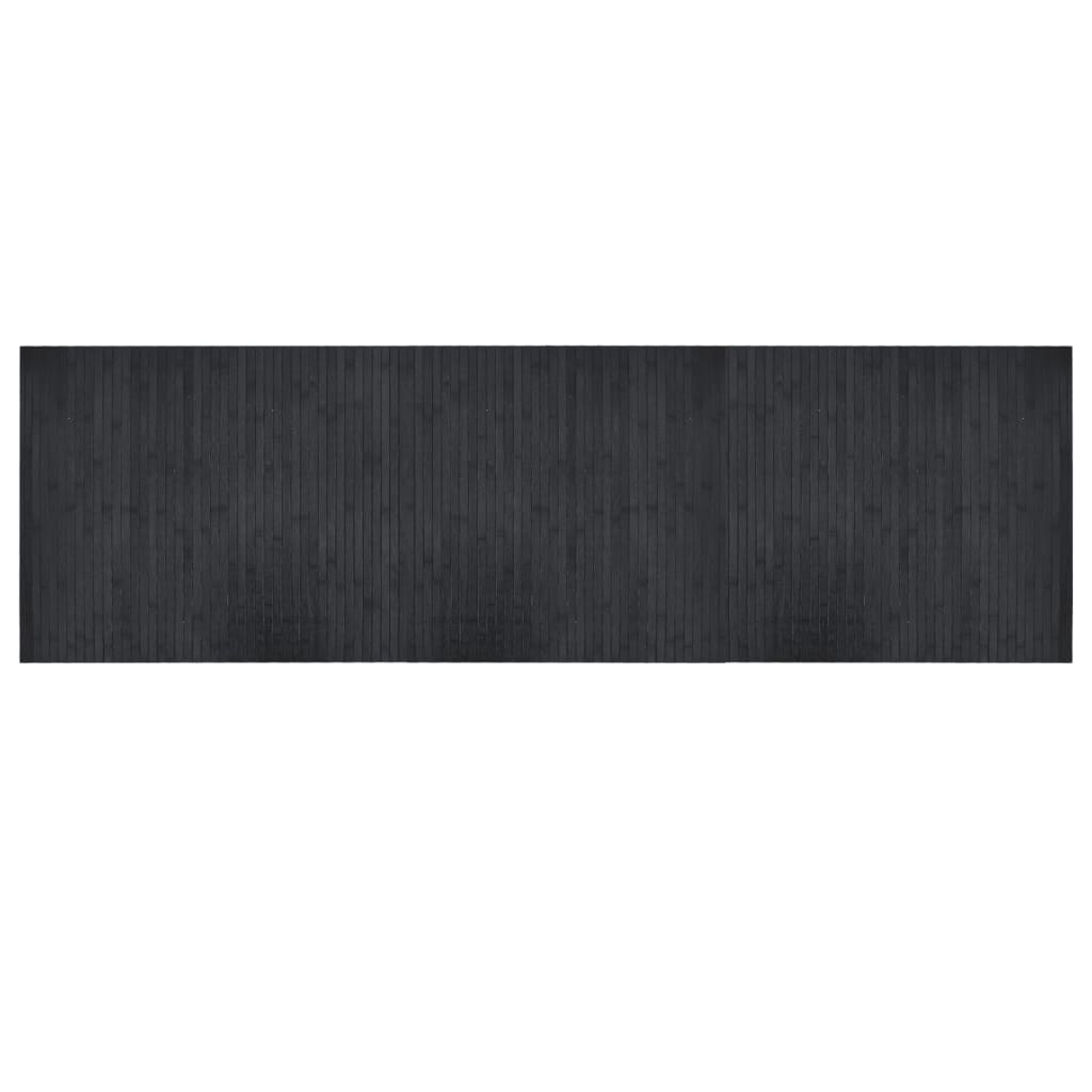 Tappeto Rettangolare Grigio 60x200 cm in Bambù