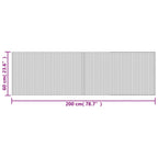 Tappeto Rettangolare Grigio 60x200 cm in Bambù