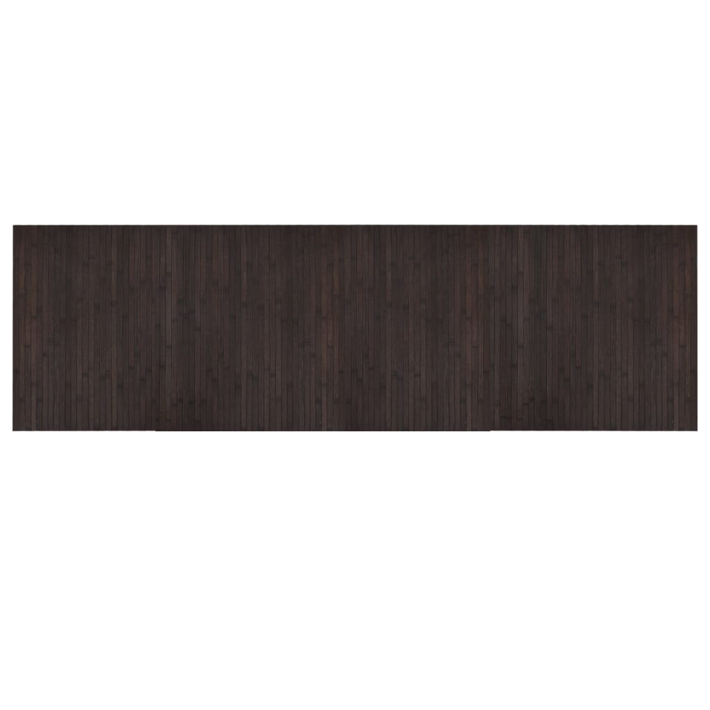 Tappeto Rettangolare Marrone Scuro 60x200 cm in Bambù