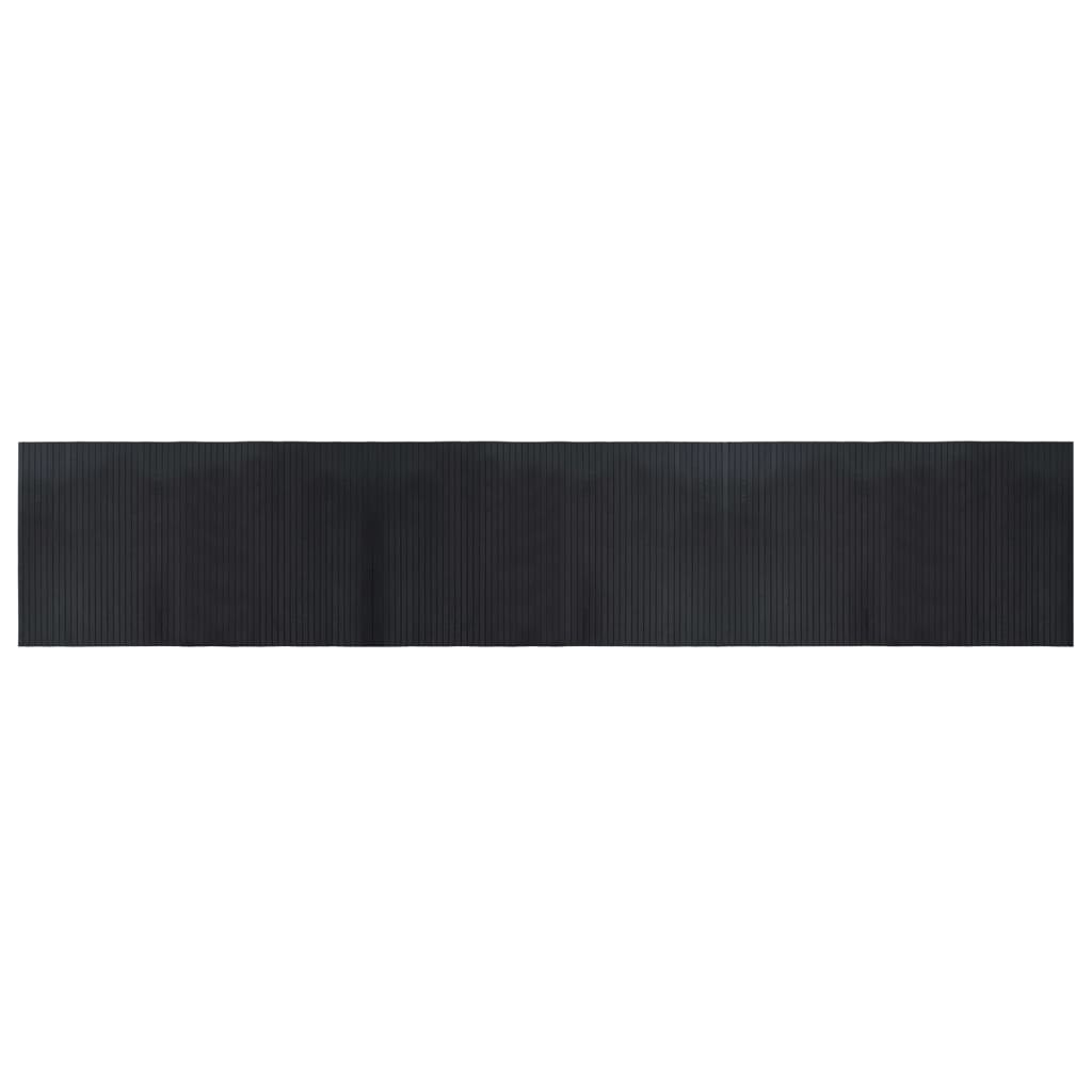 Tappeto Rettangolare Nero 60x300 cm in Bambù