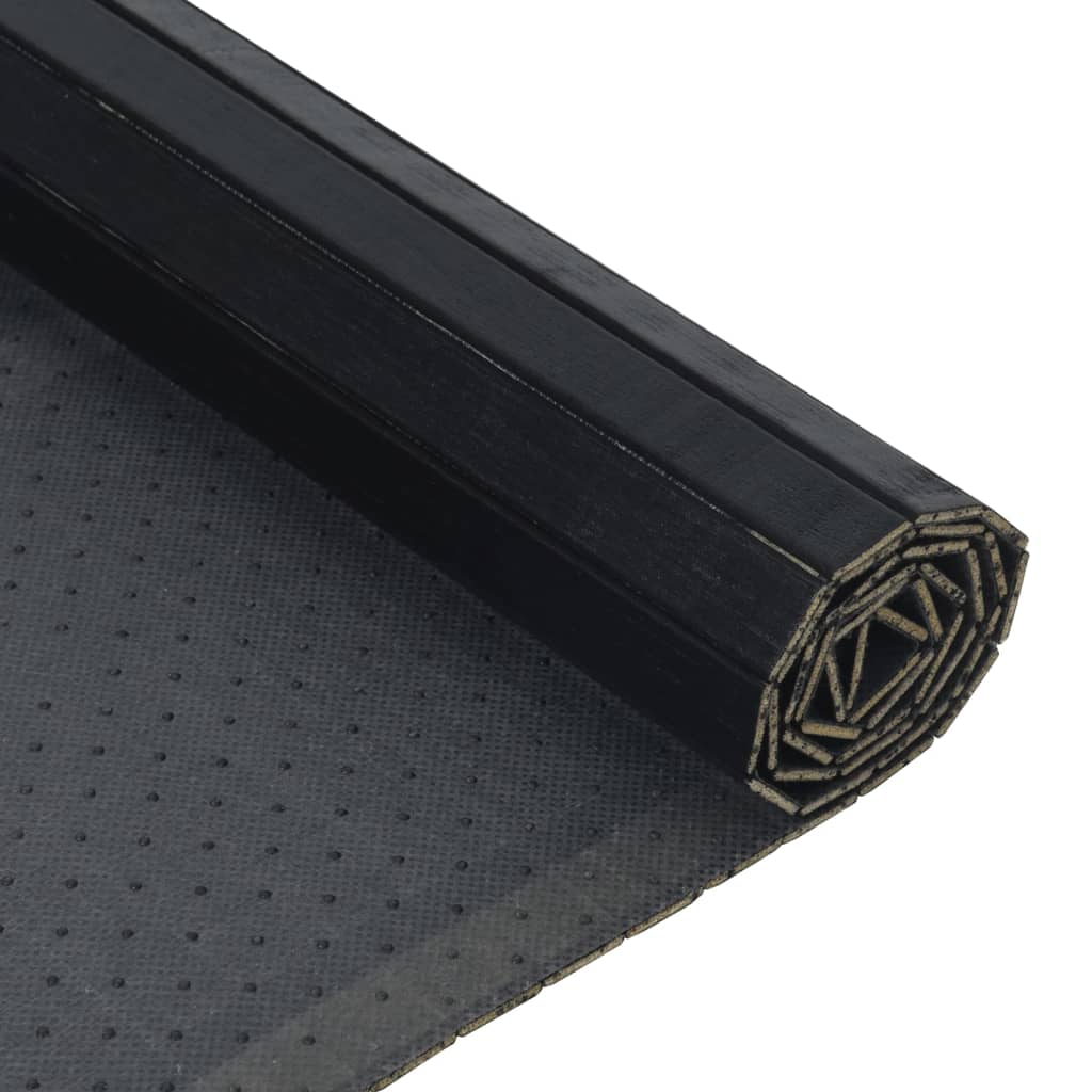 Tappeto Rettangolare Nero 60x300 cm in Bambù