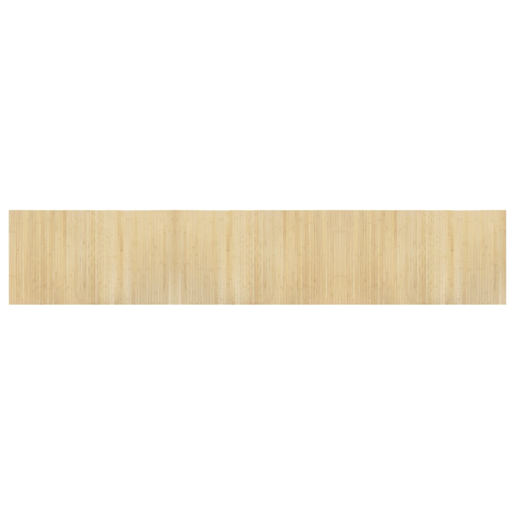 Tappeto Rettangolare Natura Chiaro 60x300 cm in Bambù