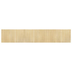Tappeto Rettangolare Natura Chiaro 60x300 cm in Bambù
