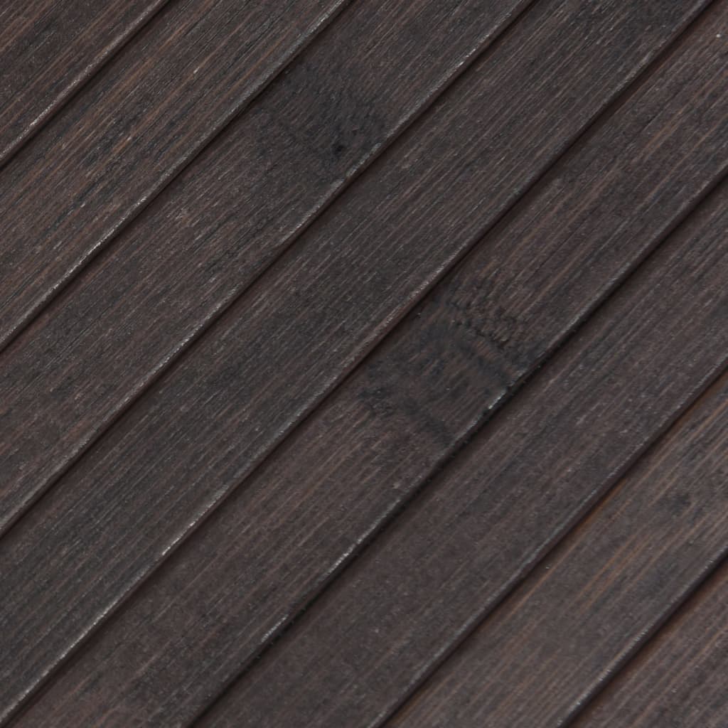Tappeto Rettangolare Marrone Scuro 60x300 cm in Bambù