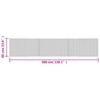 Tappeto Rettangolare Marrone Scuro 60x300 cm in Bambù