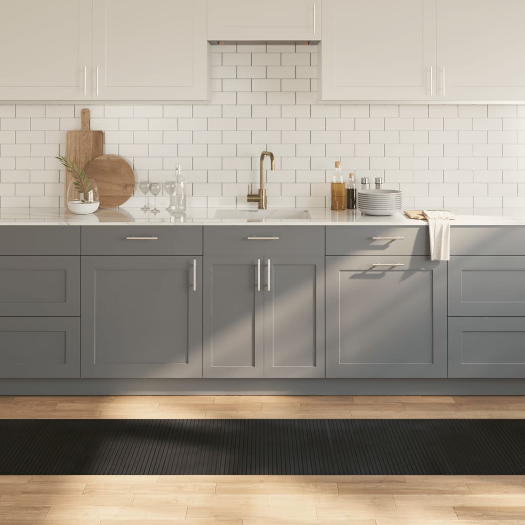 Tappeto Rettangolare Nero 60x400 cm in Bambù