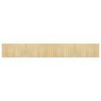 Tappeto Rettangolare Natura Chiaro 60x400 cm in Bambù