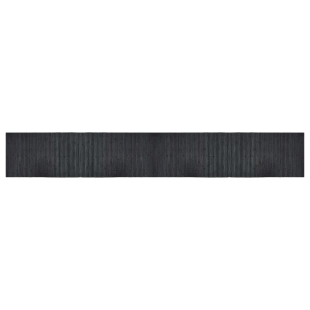 Tappeto Rettangolare Grigio 60x400 cm in Bambù