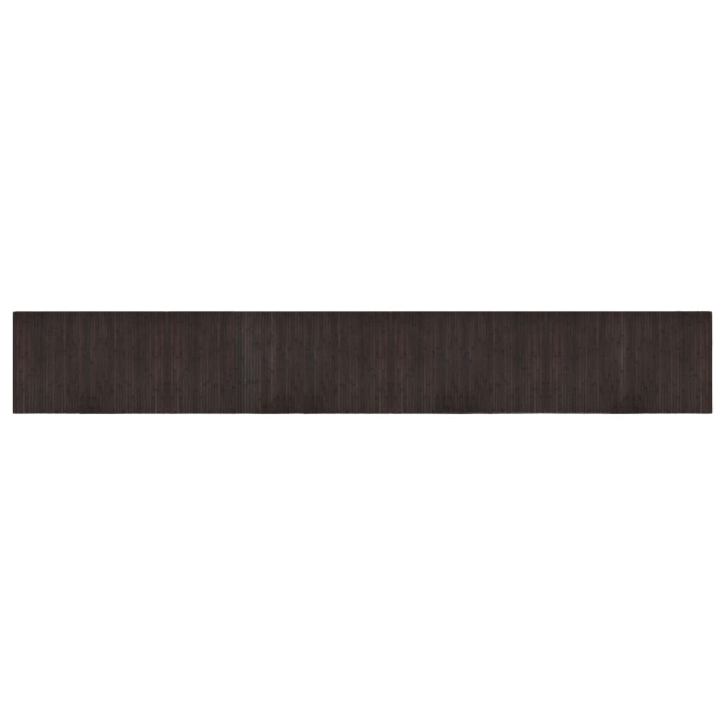 Tappeto Rettangolare Marrone Scuro 60x400 cm in Bambù