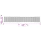 Tappeto Rettangolare Marrone Scuro 60x400 cm in Bambù