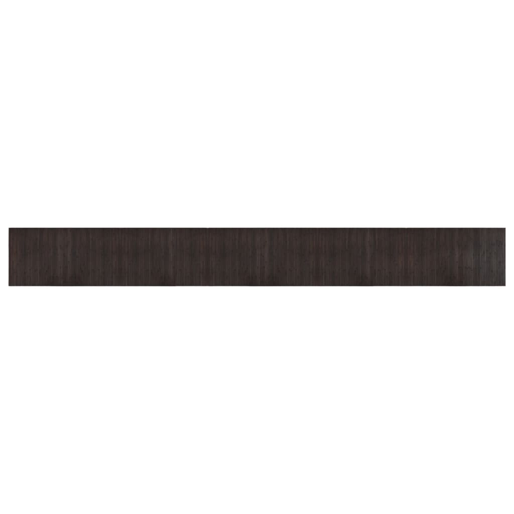 Tappeto Rettangolare Marrone Scuro 60x500 cm in Bambù