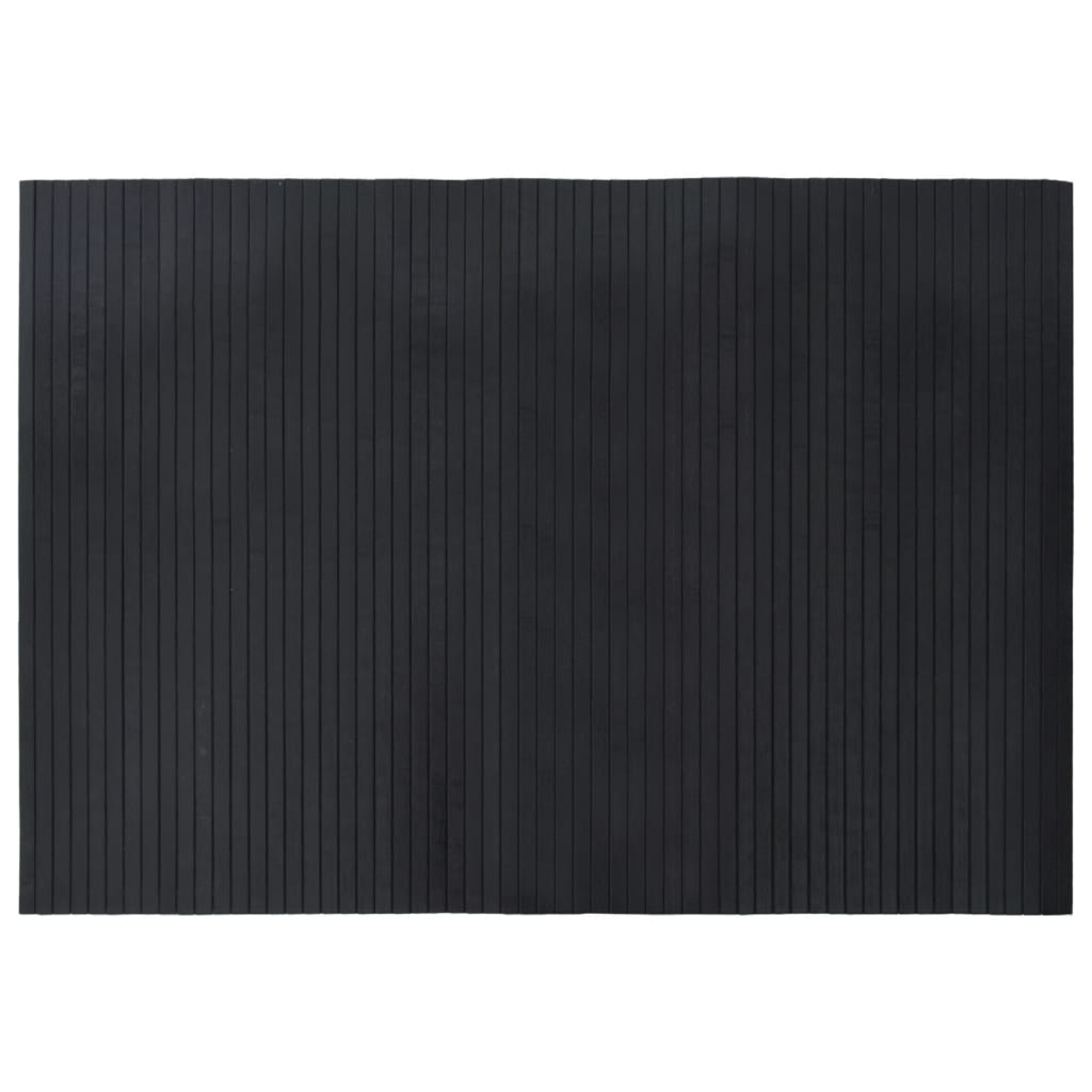 Tappeto Rettangolare Nero 70x100 cm in Bambù