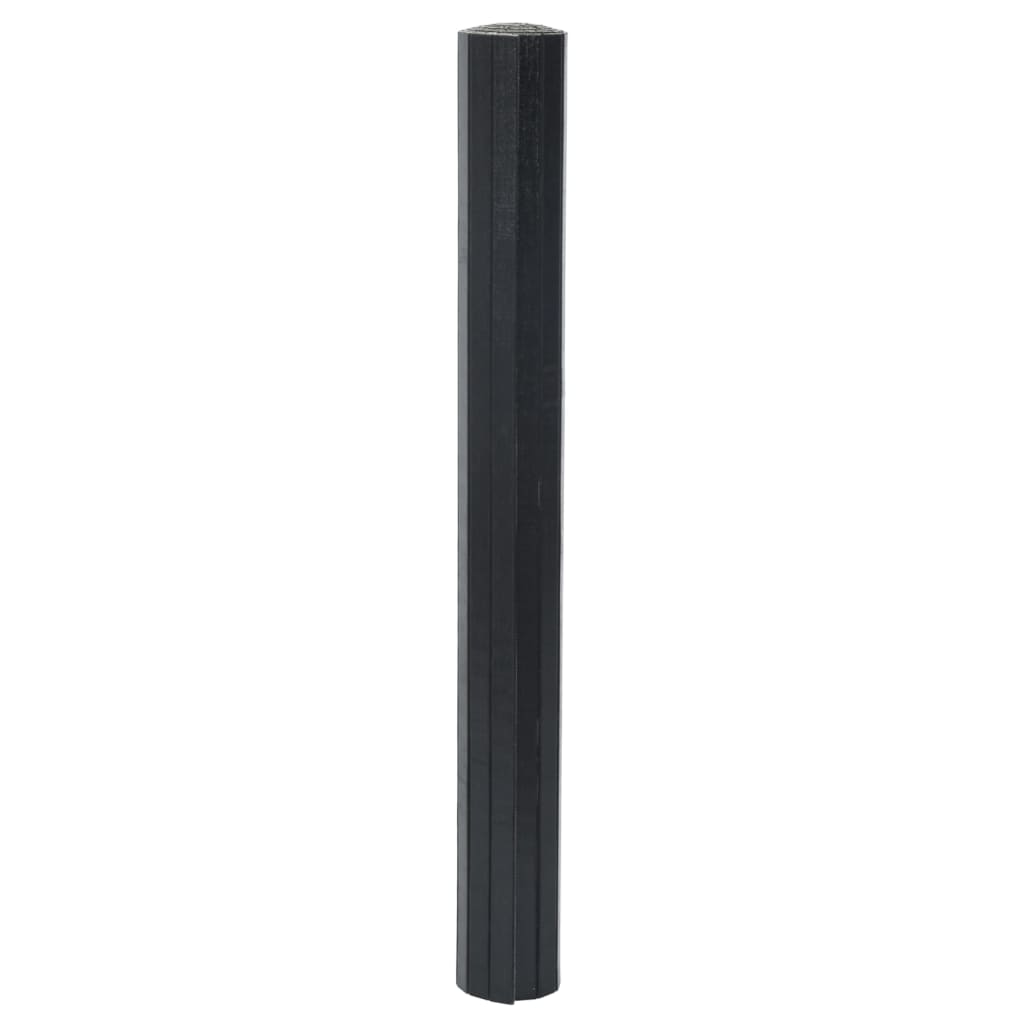 Tappeto Rettangolare Nero 70x100 cm in Bambù