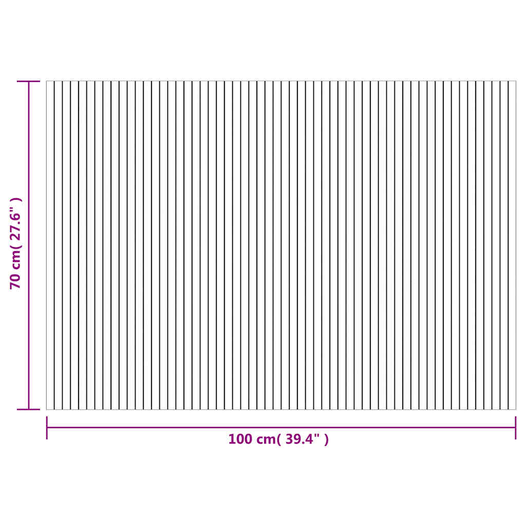 Tappeto Rettangolare Marrone 70x100 cm in Bambù