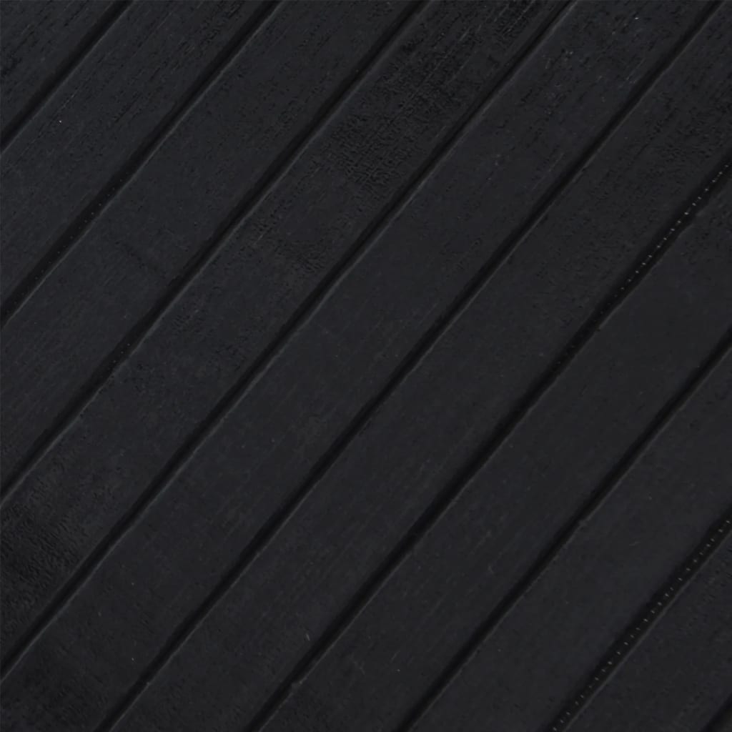 Tappeto Rettangolare Nero 70x200 cm in Bambù