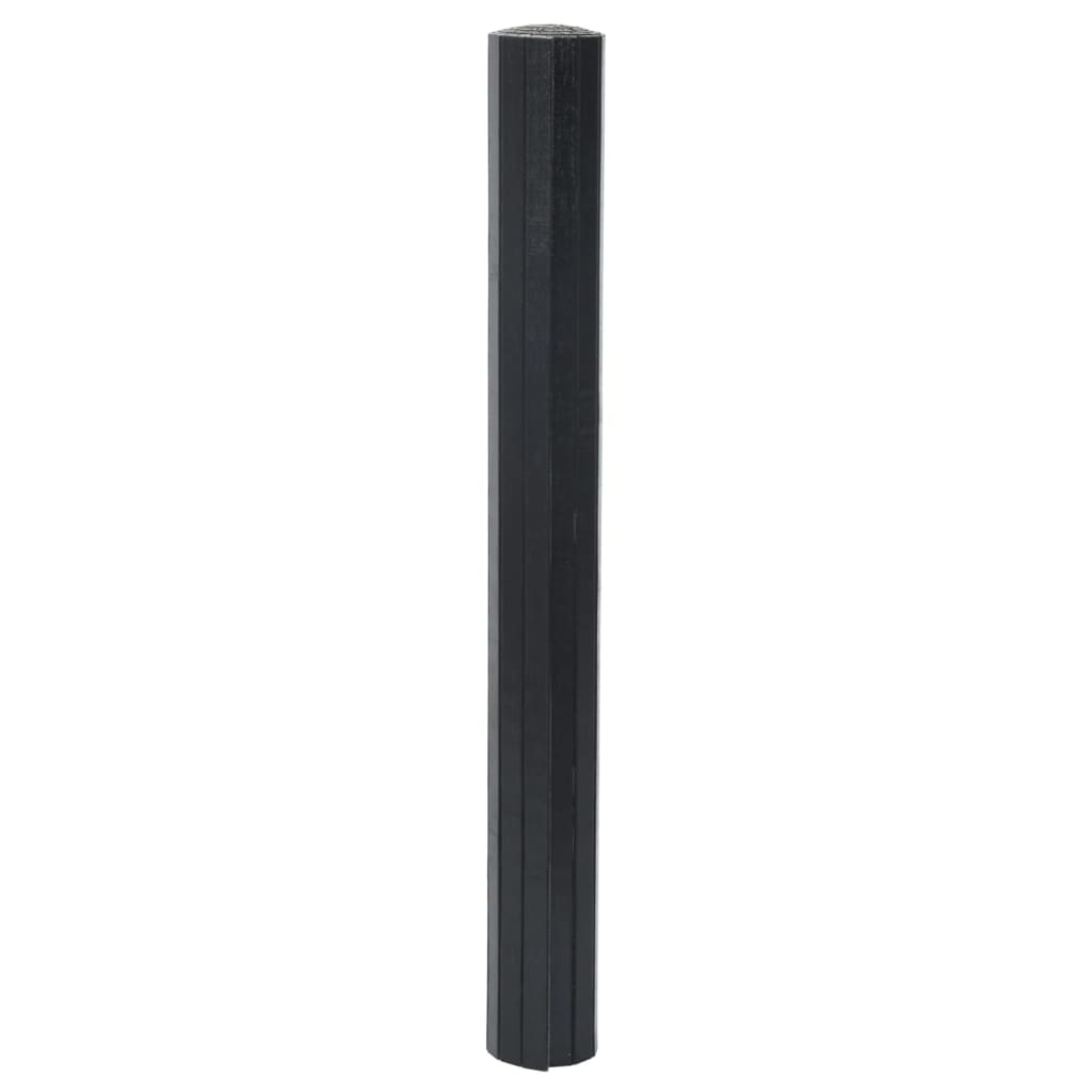Tappeto Rettangolare Nero 70x300 cm in Bambù
