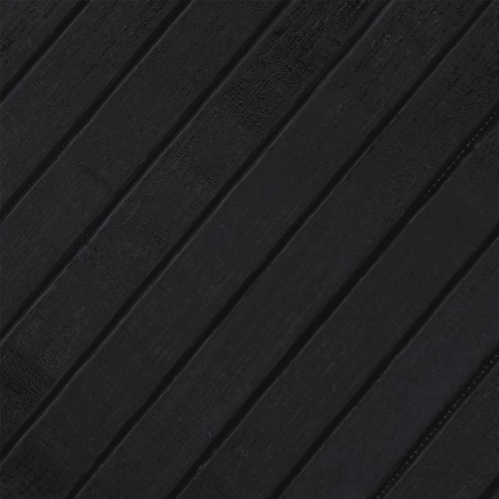 Tappeto Rettangolare Nero 70x300 cm in Bambù