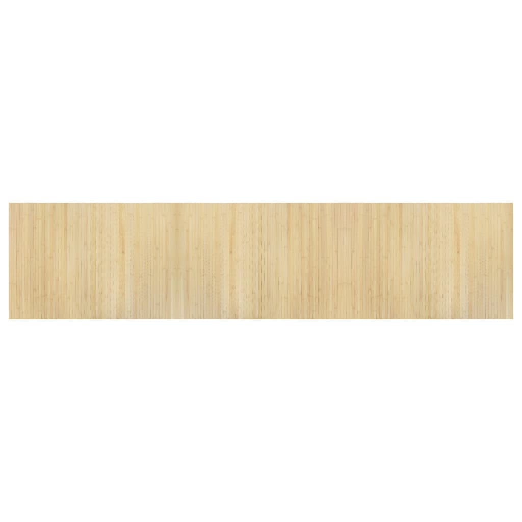 Tappeto Rettangolare Natura Chiaro 70x300 cm in Bambù