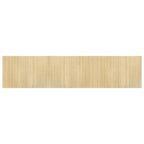 Tappeto Rettangolare Natura Chiaro 70x300 cm in Bambù