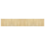 Tappeto Rettangolare Natura Chiaro 70x400 cm in Bambù