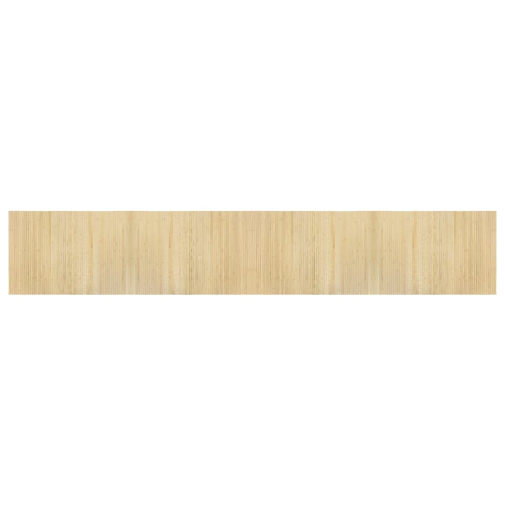 Tappeto Rettangolare Natura Chiaro 70x400 cm in Bambù