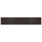 Tappeto Rettangolare Marrone Scuro 70x400 cm in Bambù