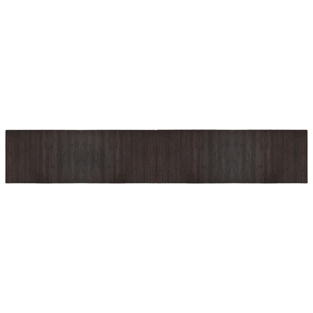 Tappeto Rettangolare Marrone Scuro 70x400 cm in Bambù