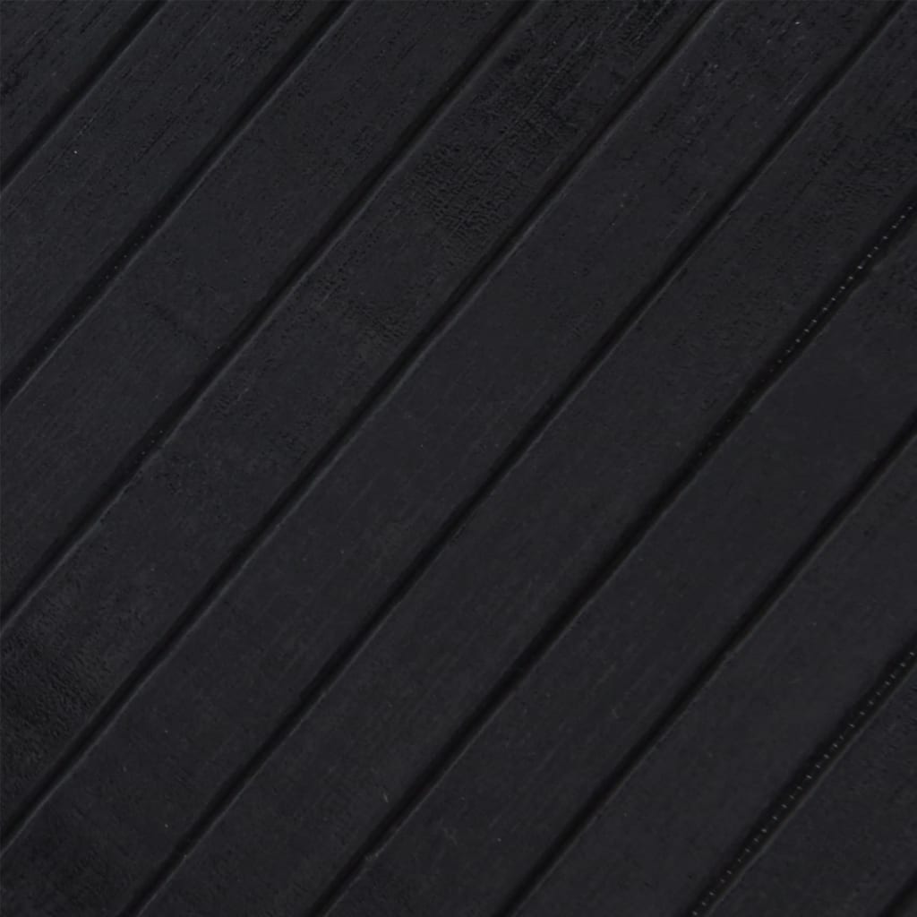 Tappeto Rettangolare Nero 70x500 cm in Bambù