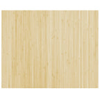 Tappeto Rettangolare Natura Chiaro 80x100 cm in Bambù