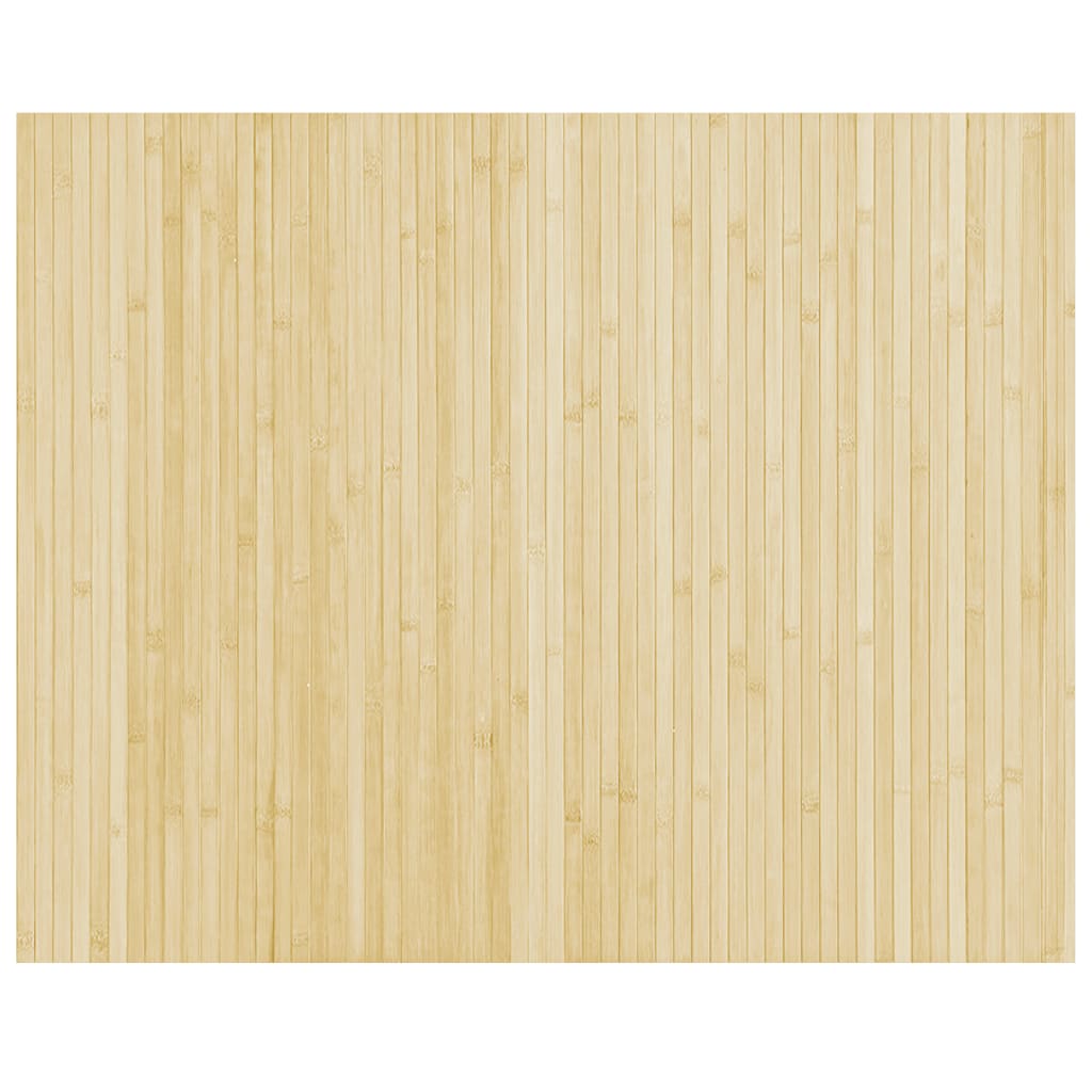 Tappeto Rettangolare Natura Chiaro 80x100 cm in Bambù