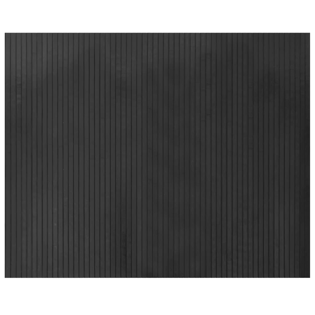 Tappeto Rettangolare Grigio 80x100 cm in Bambù