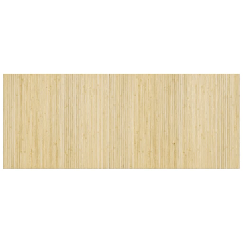Tappeto Rettangolare Natura Chiaro 80x200 cm in Bambù