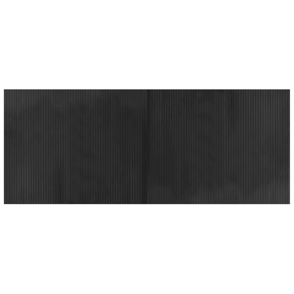 Tappeto Rettangolare Grigio 80x200 cm in Bambù