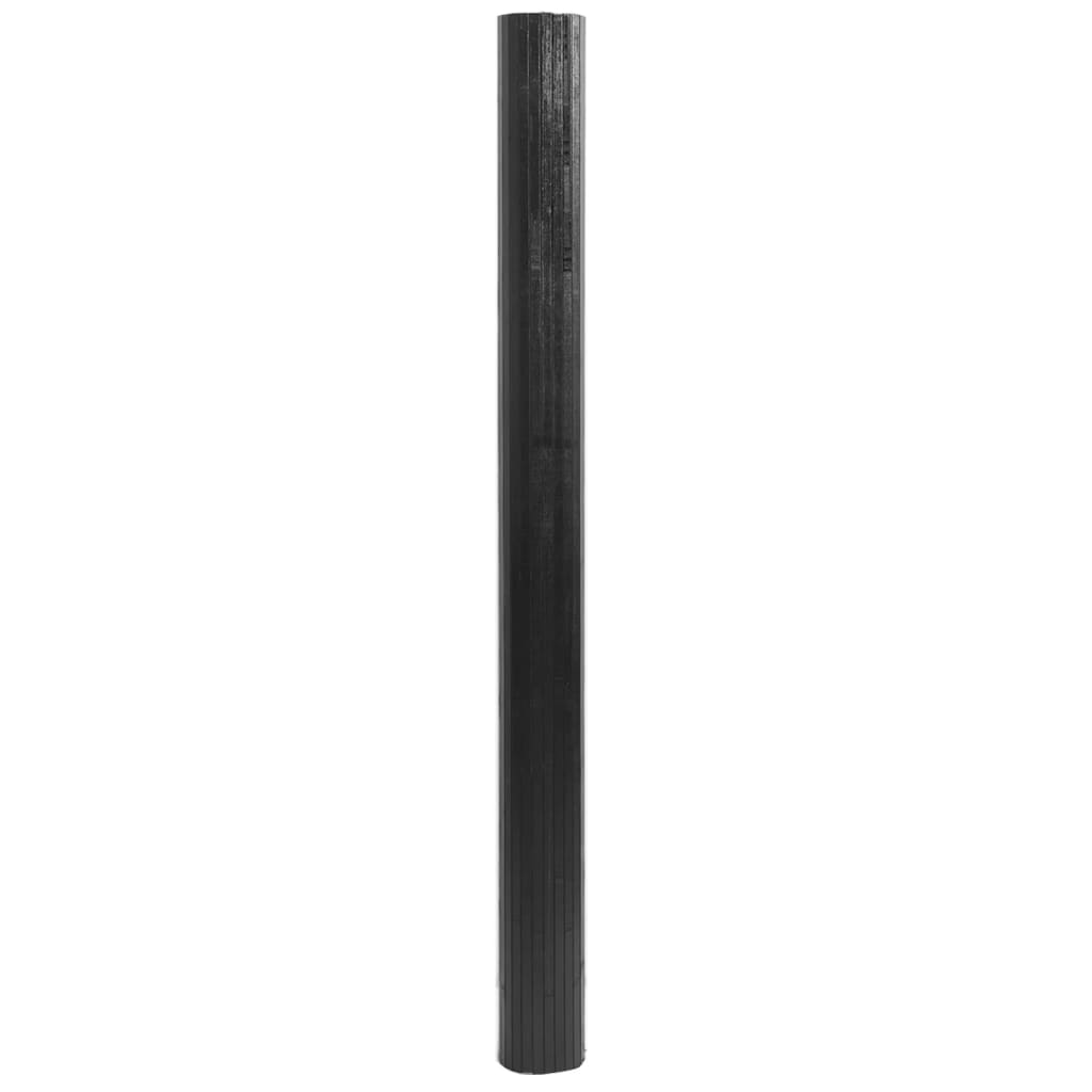 Tappeto Rettangolare Grigio 80x200 cm in Bambù