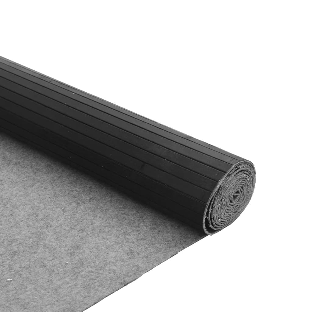Tappeto Rettangolare Grigio 80x200 cm in Bambù