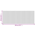 Tappeto Rettangolare Grigio 80x200 cm in Bambù